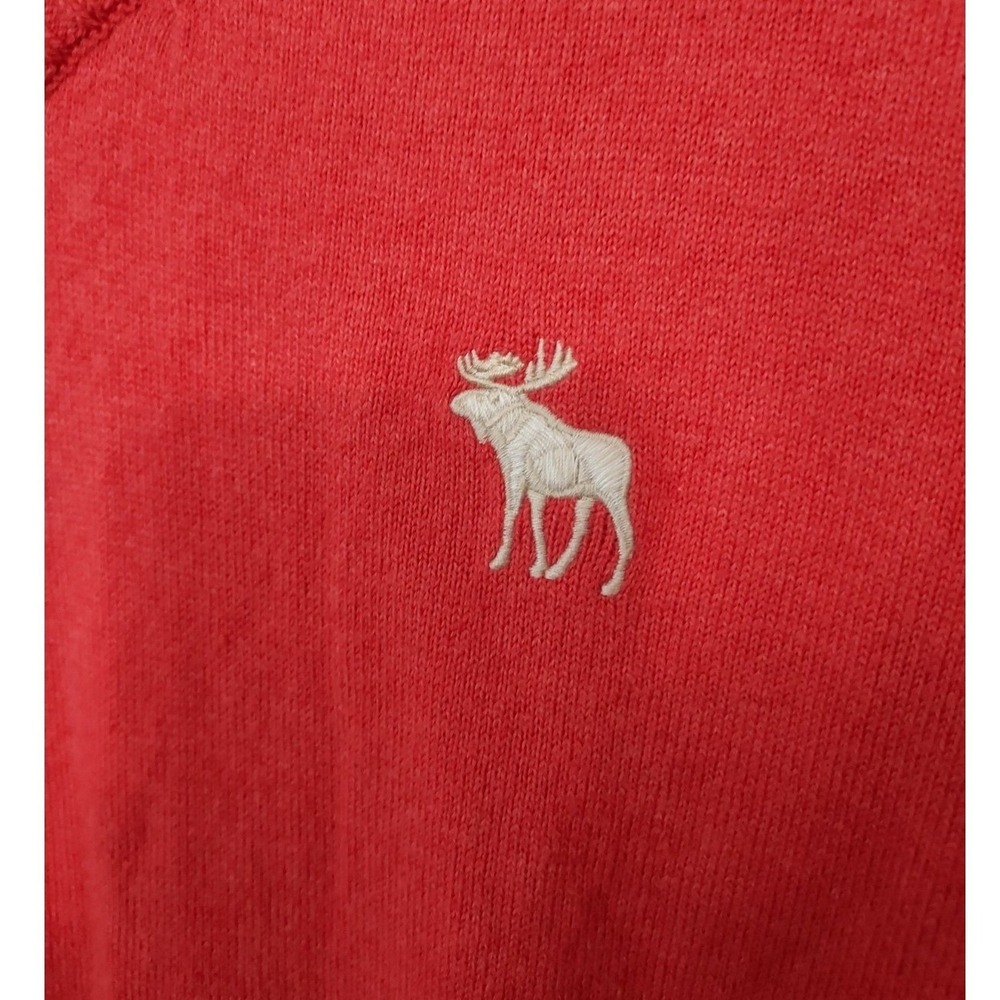 Abercrombie & Fitch Sweater Mens L Rust Muscle Fit Cotton Cashmere V-Neck Moose - Picture 4 of 6